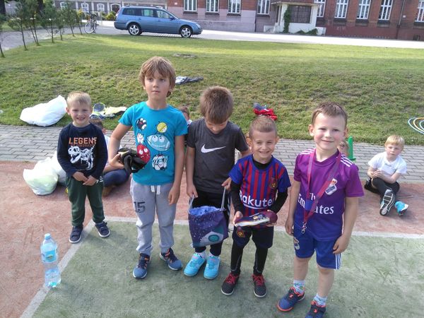 Grupa Skrzat przed treningiem