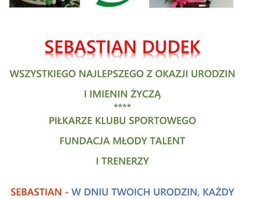 Życzenia dla Sebastiana