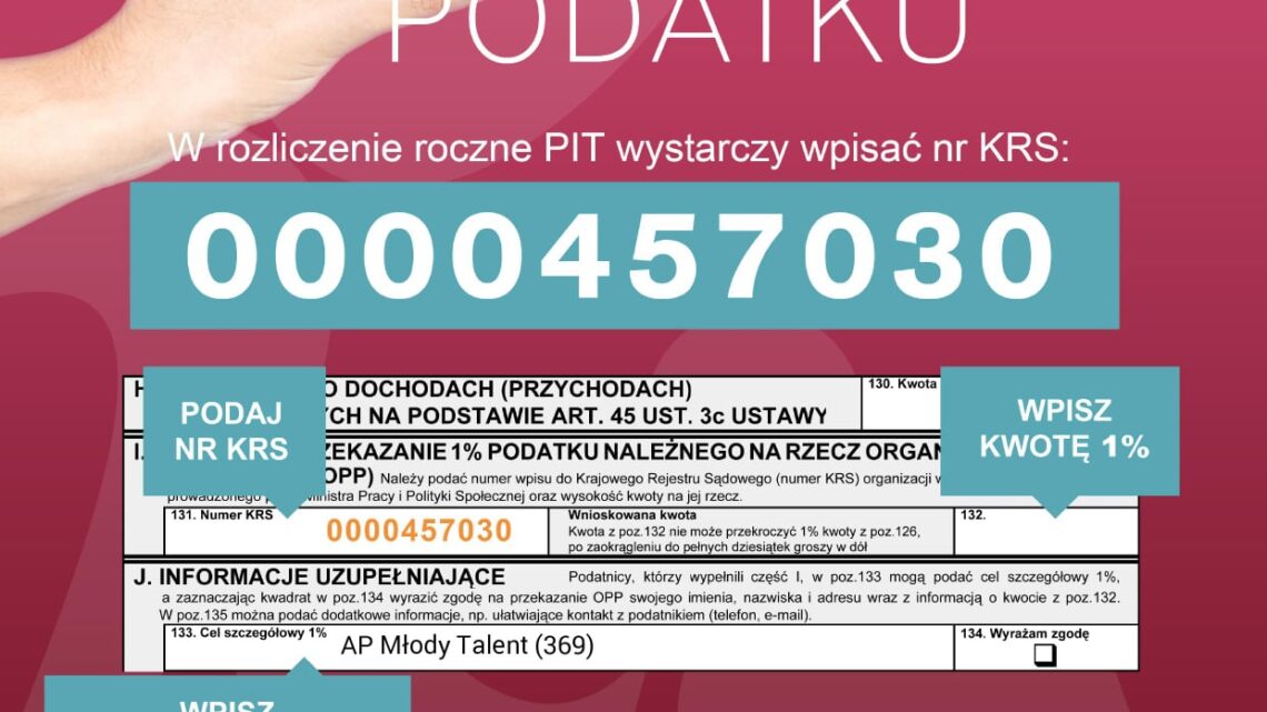 1 % na rozwój Akademii Piłkarskiej Młody Talent