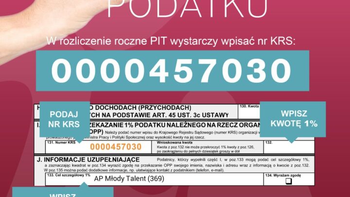 1 % na rozwój Akademii Piłkarskiej Młody Talent